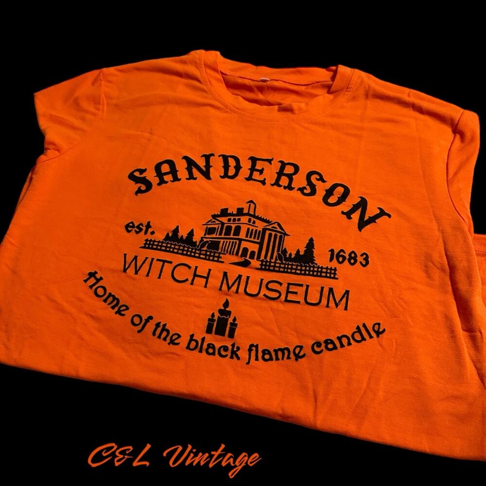 Sanderson Witch Museum Graphic Halloween T-Shirt size L‎